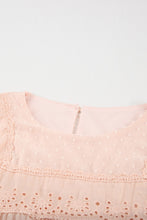 Load image into Gallery viewer, Apricot Flutter Sleeves Sheer Textured Babydoll Top