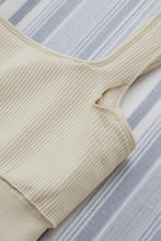 Load image into Gallery viewer, Black Ribbed Square Neck Padded Sports Romper