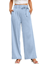 Load image into Gallery viewer, High Waist Pocketed Wide Leg Tencel Jeans