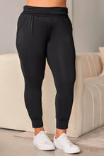 Load image into Gallery viewer, Black Plus Size High Waist Pocketed Skinny Pants