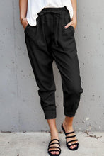 Load image into Gallery viewer, Black Causal Pockets Pants
