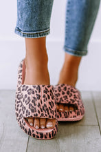 Load image into Gallery viewer, Leopard Print Thick Sole Slip On Slippers