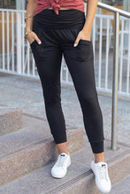 Load image into Gallery viewer, Black Plus Size High Waist Pocketed Skinny Pants