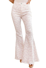 Load image into Gallery viewer, Pink Daisy Bell Bottom Flare Pants