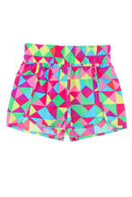 Load image into Gallery viewer, Multicolor Geometric High Waisted Athletic Shorts