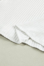 Load image into Gallery viewer, White Ribbed Color Block Patchwork T-shirt