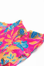 Load image into Gallery viewer, Rose Red Boho Floral V Neck Ruffle Tiered Long Dress