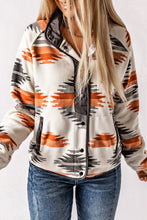 Load image into Gallery viewer, Gray Western Aztec Snap Buttoned Fleece Jacket