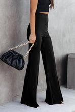 Load image into Gallery viewer, Black Split Hem High Waist Pants