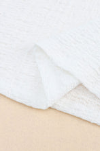 Load image into Gallery viewer, White Voluminous Printed Puff Sleeve Textured Top