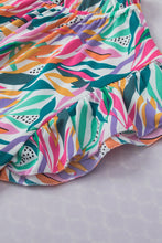 Load image into Gallery viewer, Rose Red Floral Print Ruffled Flutter Sleeve Blouse