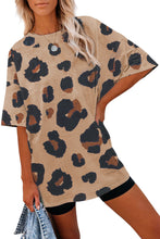 Load image into Gallery viewer, Leopard Plus Size Round Neck Boyfriend T Shirt