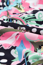 Load image into Gallery viewer, Pink Floral Ricrac Embellished Tiered Mini Dress