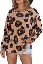 Load image into Gallery viewer, Leopard Pocket Short Sleeve Drawstring Lounge Set