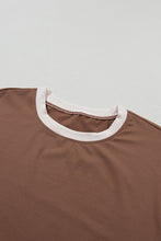 Load image into Gallery viewer, Chestnut Color Block Detail Casual Two-piece Outfit