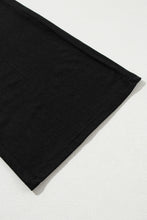 Load image into Gallery viewer, Black Solid Color T Shirt 2pcs Wide Leg Pants Set
