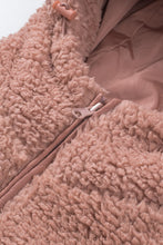 Load image into Gallery viewer, Pink Sherpa Zip Hooded Teddy Jacket