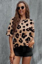 Load image into Gallery viewer, Leopard Plus Size Round Neck Boyfriend T Shirt
