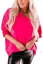 Load image into Gallery viewer, Pink Smocked Wrist Shift Top