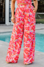 Load image into Gallery viewer, Green Boho Floral Sleeveless Wide Leg Pocket Pants Set