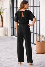 Load image into Gallery viewer, Red Belted Wide Leg Jumpsuit