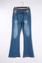 Load image into Gallery viewer, Sky Blue Medium Wash High Rise Flare Jeans