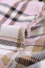 Load image into Gallery viewer, Orange Geometric Plaid Print Pocketed Shacket