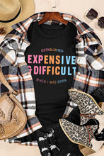 Load image into Gallery viewer, Black EXPENSIVE&DIFFICULT Graphic Tee