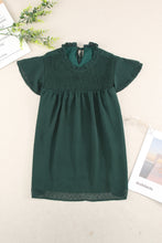 Load image into Gallery viewer, Green Tiered Sleeve Frilled Neck Dotted Top