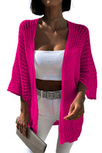 Load image into Gallery viewer, Rose Hollow-out Bracelet Sleeve Knit Cardigan
