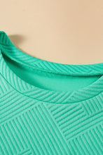 Load image into Gallery viewer, Mint Green Textured Cap Sleeve T Shirt Dress