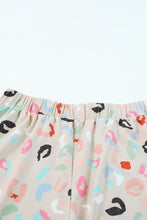 Load image into Gallery viewer, Apricot Leopard Print Tank and Shorts Lounge Set