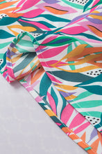 Load image into Gallery viewer, Rose Red Floral Print Ruffled Flutter Sleeve Blouse