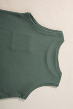 Load image into Gallery viewer, Mist Green Waffle Knit Patched Pocket Tank and Drawstring Shorts Set