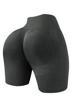 Load image into Gallery viewer, Red Seamless Ribbed Knit Butt Lifter Yoga Shorts