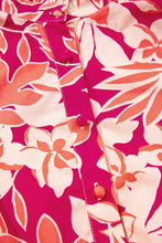 Load image into Gallery viewer, Rose Floral Print Buttoned Smocked High Waist Maxi Dress