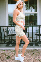 Load image into Gallery viewer, Apricot Active Leopard Tank and High Waist Shorts Set