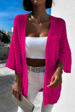 Load image into Gallery viewer, Rose Hollow-out Bracelet Sleeve Knit Cardigan