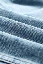 Load image into Gallery viewer, Multicolor Aztec Print Frayed Hem Denim Jacket