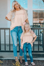 Load image into Gallery viewer, Apricot Flutter Sleeves Sheer Textured Babydoll Top