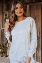 Load image into Gallery viewer, Gray Long Sleeve Pullover and Jogger Pants Lounge Set
