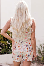 Load image into Gallery viewer, Apricot Leopard Print Tank and Shorts Lounge Set