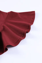 Load image into Gallery viewer, Green Ruffled Sleeve Wrap V Neck Midi Dress