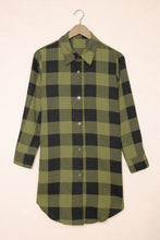 Load image into Gallery viewer, Red Turn-down Collar Plaid Shirt Coat