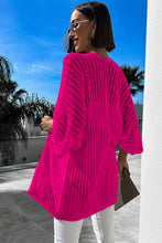 Load image into Gallery viewer, Rose Hollow-out Bracelet Sleeve Knit Cardigan
