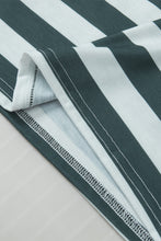 Load image into Gallery viewer, Sea Green Striped V Neck Ruffle Sleeve Top