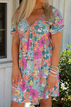 Load image into Gallery viewer, Sky Blue Pocket Short Sleeve Drawstring Lounge Set