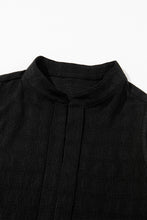 Load image into Gallery viewer, Black Lattice Textured Split Neck Tank Top