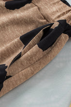 Load image into Gallery viewer, Leopard Pocket Short Sleeve Drawstring Lounge Set