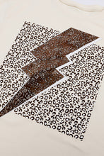 Load image into Gallery viewer, Apricot Lightning Leopard Print Graphic T Shirt